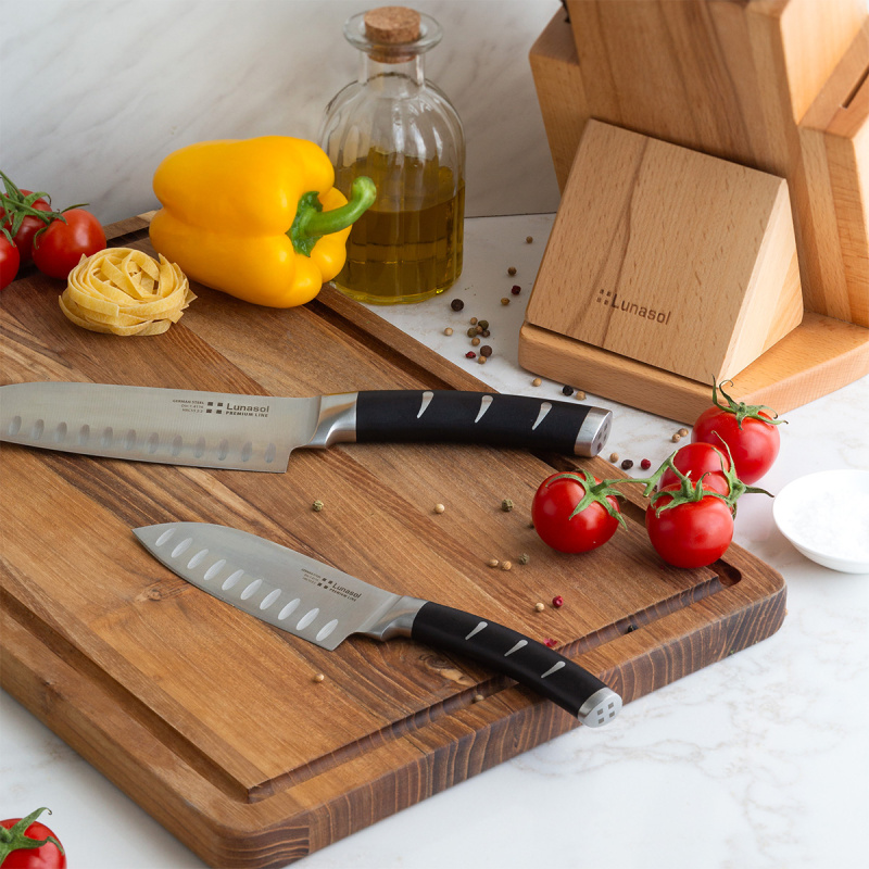Bloc couteaux avec aiguiseur 7 pièces - Flow Kitchen