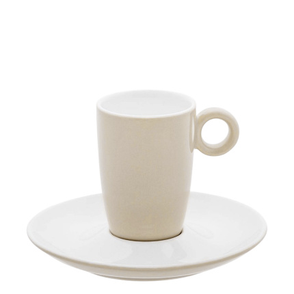Soucoupe à café mokka champagne 12,5 cm - RGB