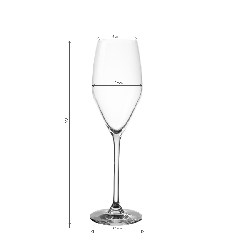 Flûte à champagne 170 ml 6 pcs – Optima Glas Lunasol