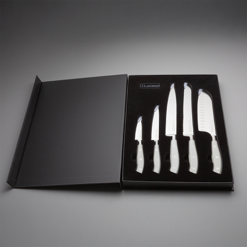 Set de couteaux 5 pièces — Lunasol Premium Knife blanc
