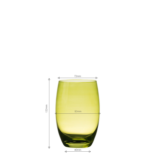 Verres Tumbler verts 460 ml 6 pcs - Optima Glas Lunasol
