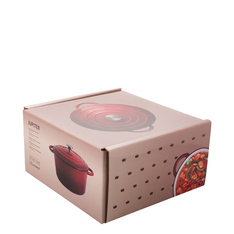 Marmite en fonte émaillée rouge ø 24 cm - Jupiter Lunasol