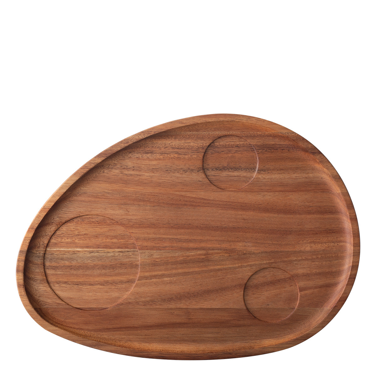 Plateau Triangle Acacia 35 x 25 cm avec encoches - FLOW Wooden