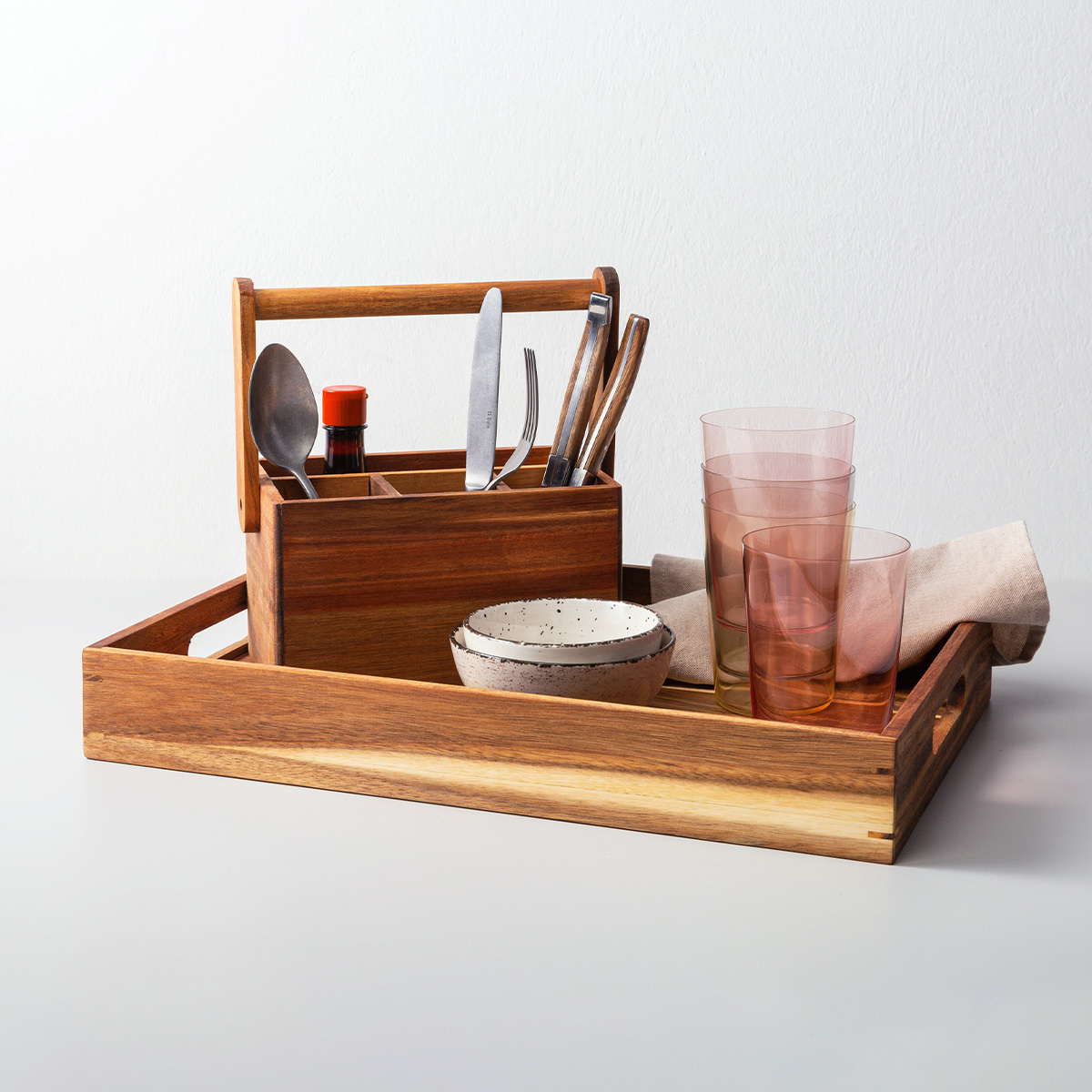 Porte-couverts Agát 22,6 x 14,2 x 24,8 cm - FLOW Wooden