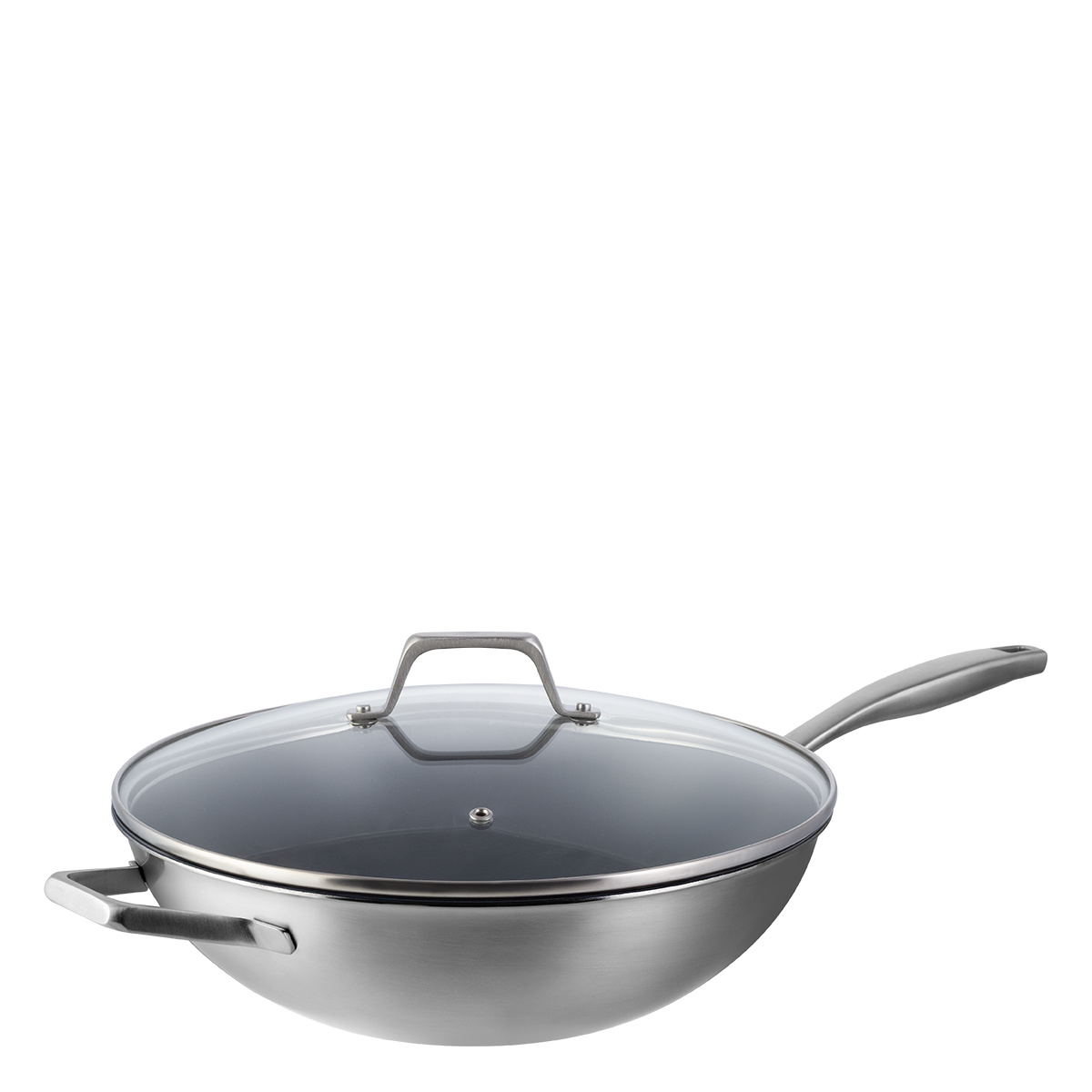 Wok avec couvercle en verre ø 30 cm | Sirius Terra