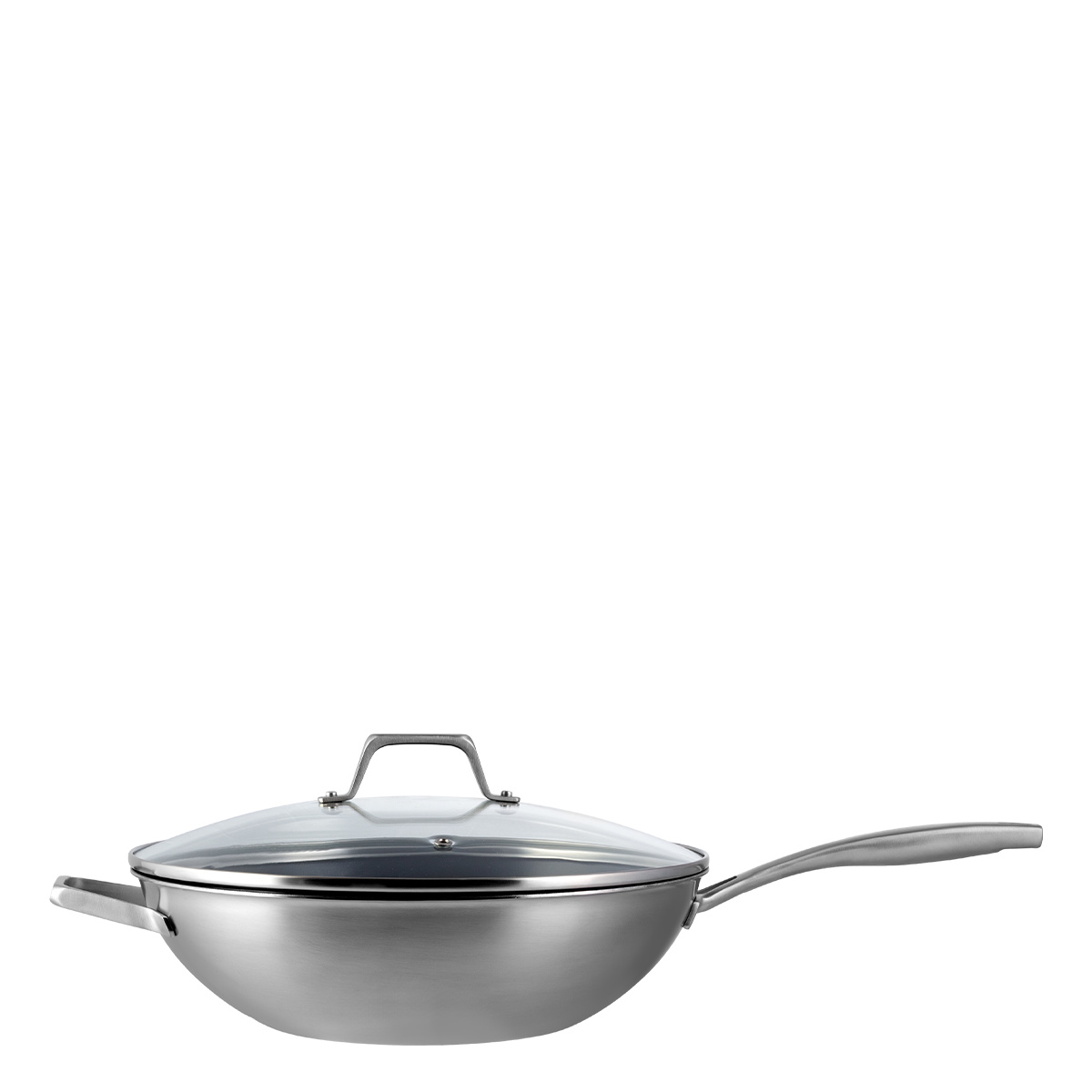 Wok avec couvercle en verre ø 30 cm | Sirius Terra