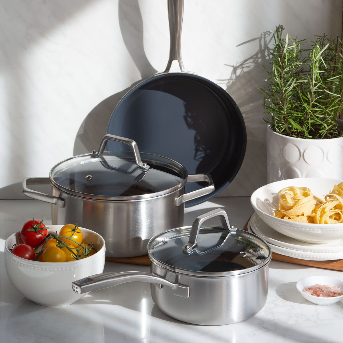 Casserole avec couvercle en verre ø 18 cm | Sirius Terra