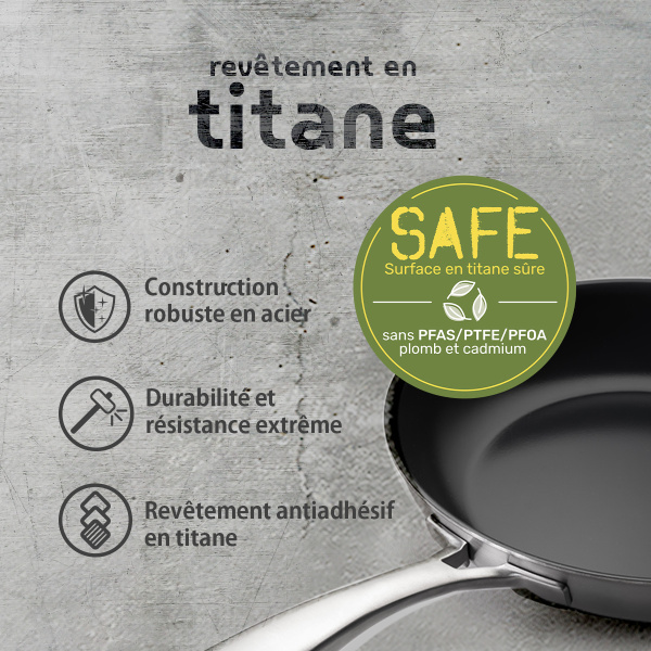 Poêle en titane ø 22 cm | Sirius Terra Multi-layer