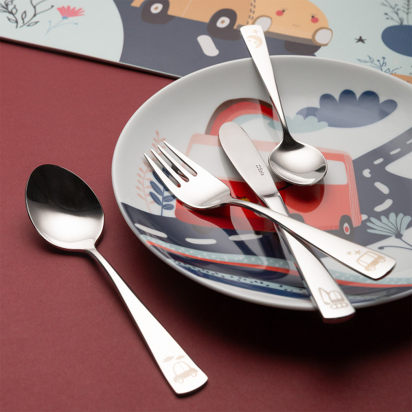 Set de couverts enfant Cars 4 pcs — KIDS WORLD poliert