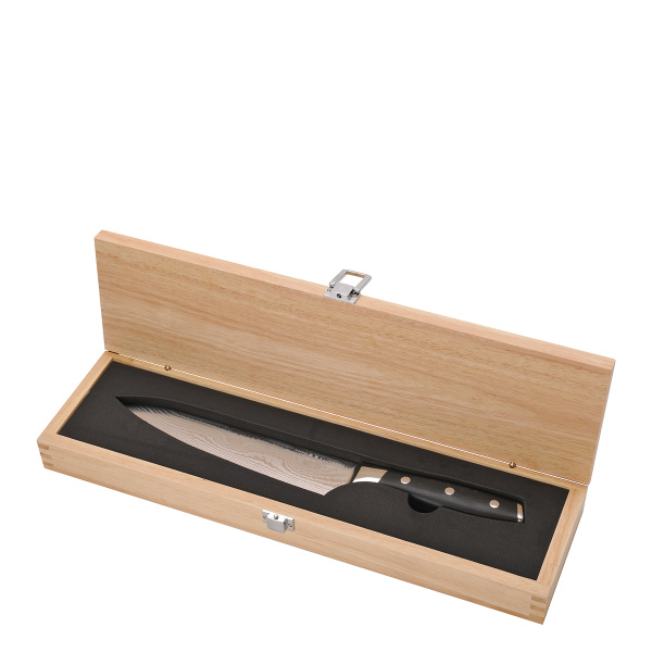Couteau de cuisine en acier damassé 20 cm - Platinum