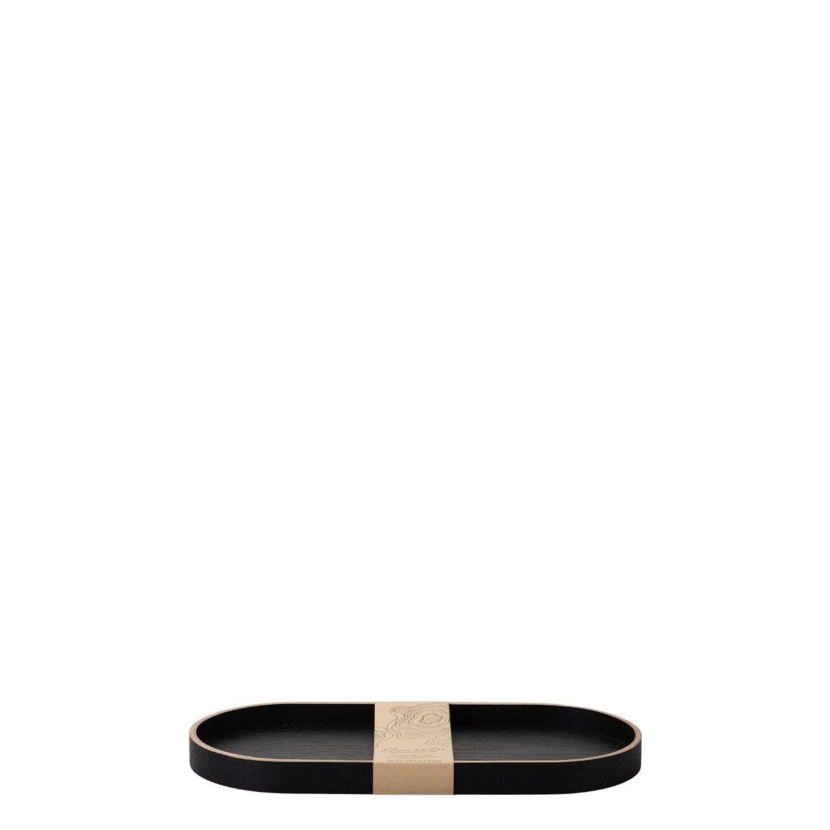 Plateau ovale 35.5 x 16.5 x 2.5 cm – Elements Wood Wengue