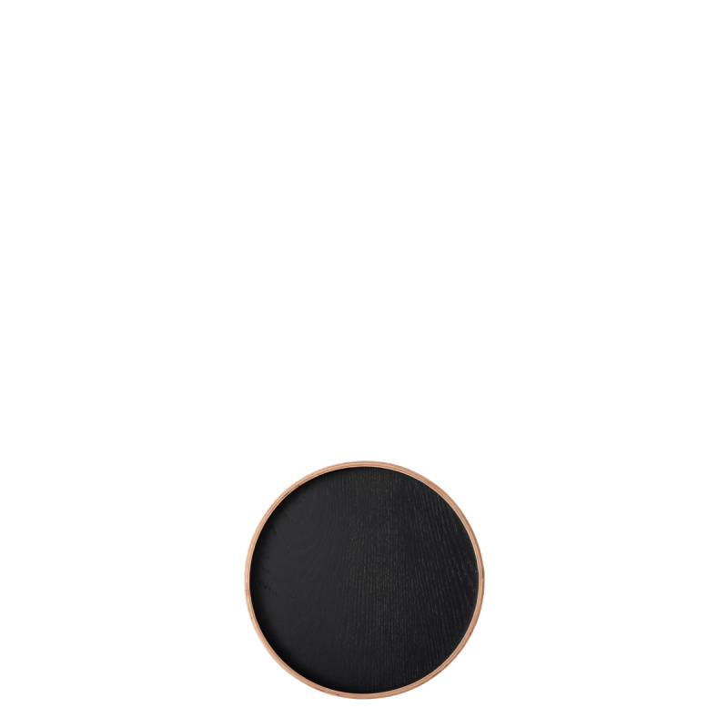 Plateau rond Ø 22 cm, H : 3.5 cm – Elements Wood Wengue