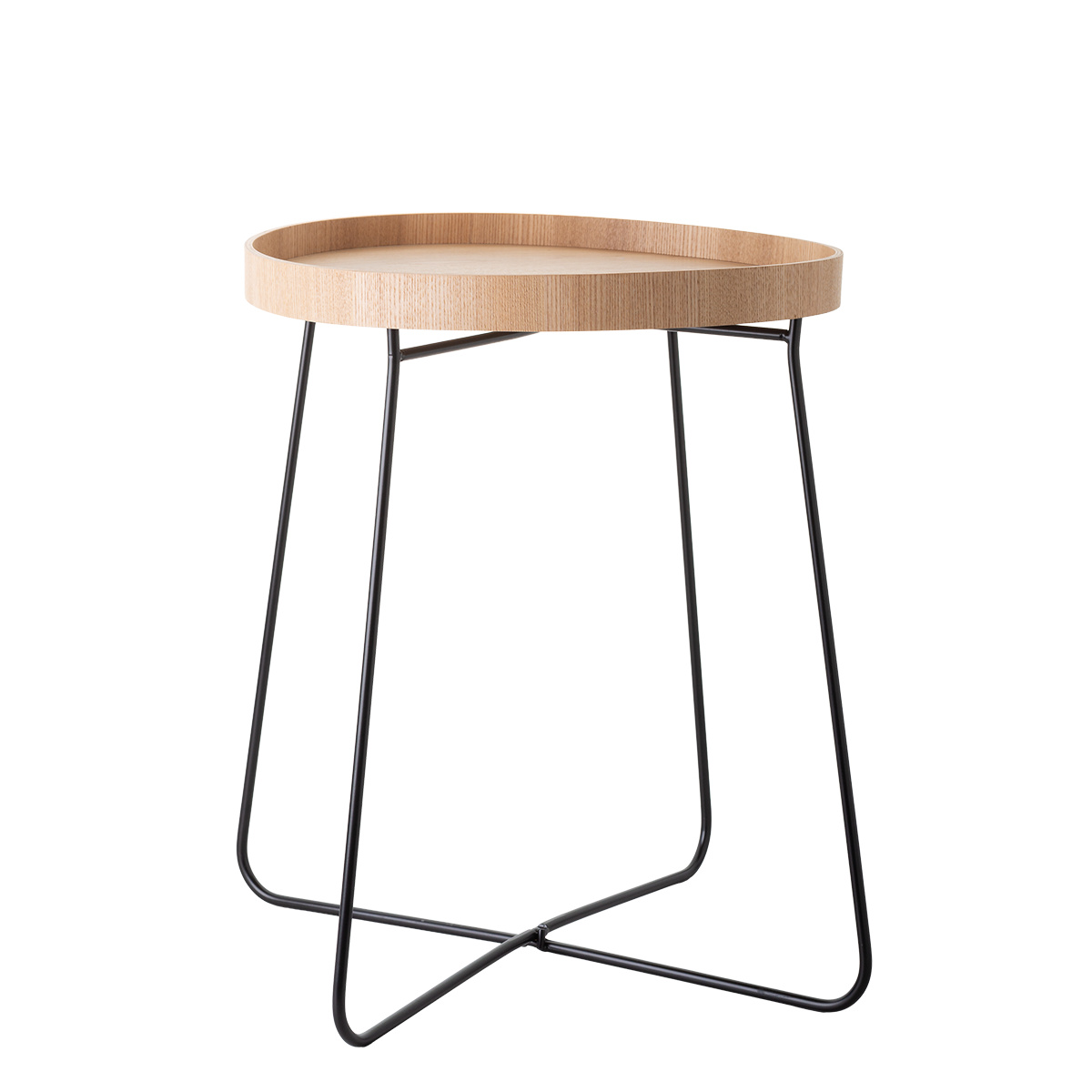 Support noir Ø 40 cm, H : 48 cm – Elements Wood