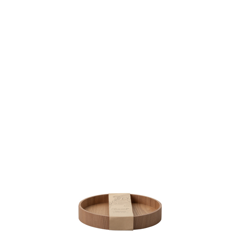 Plateau rond Ø 22 cm, H : 3.5 cm – Elements Wood frêne