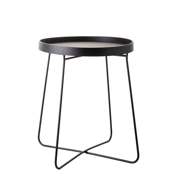 Support noir Ø 40 cm, H : 48 cm – Elements Wood