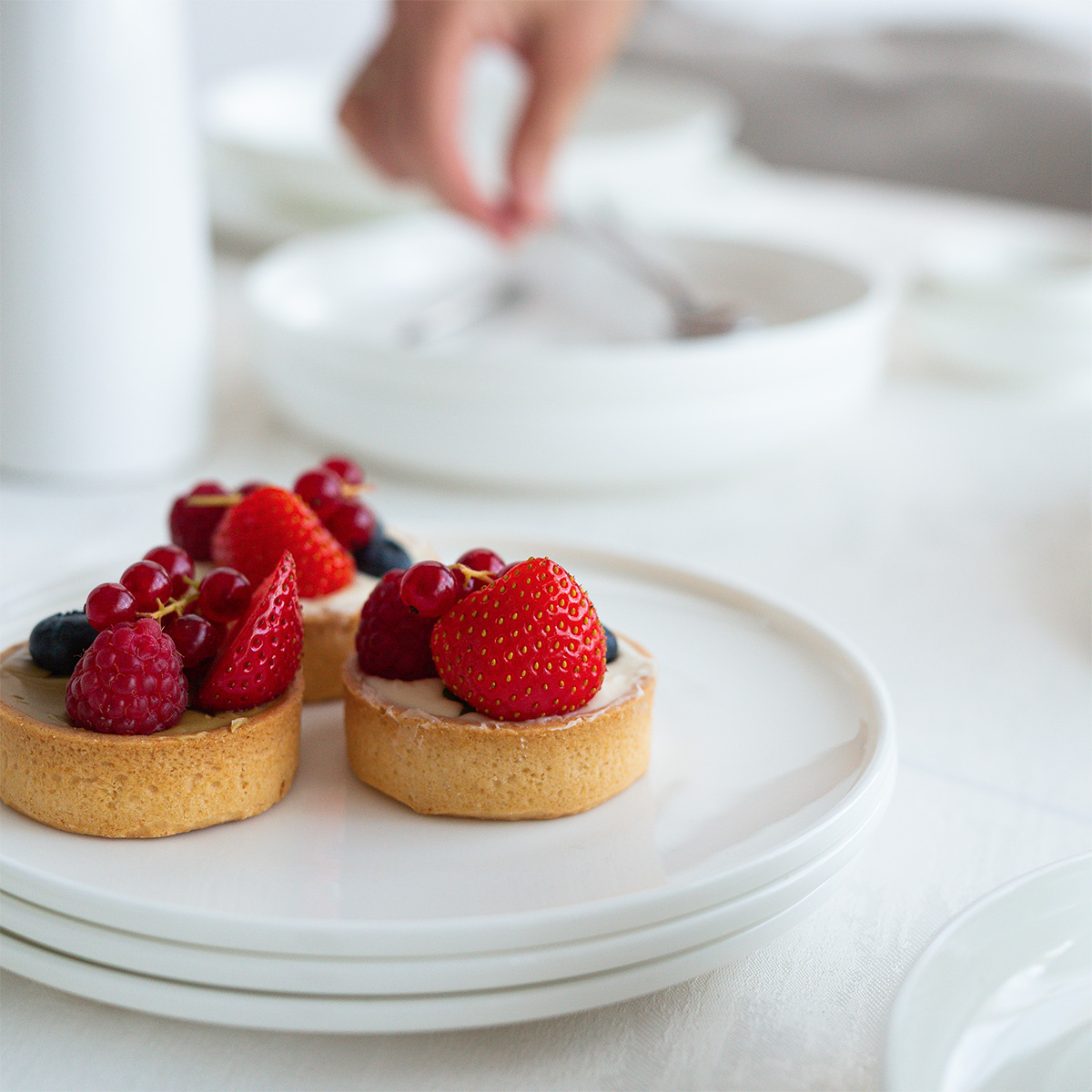 Ensemble de 18 assiettes – Premium Modern Platinum Line