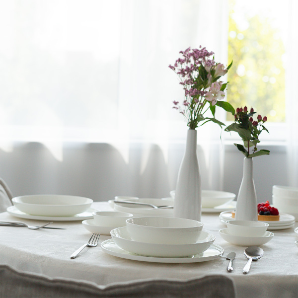Ensemble de 18 assiettes – Premium Modern Platinum Line