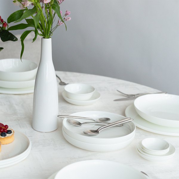 Assiette creuse U-Coupe 20,5 cm H : 3 cm – Gamme Premium Moderne Platine