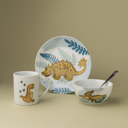 Set en porcelaine pour enfants Dino 3 pcs – KIDS WORLD