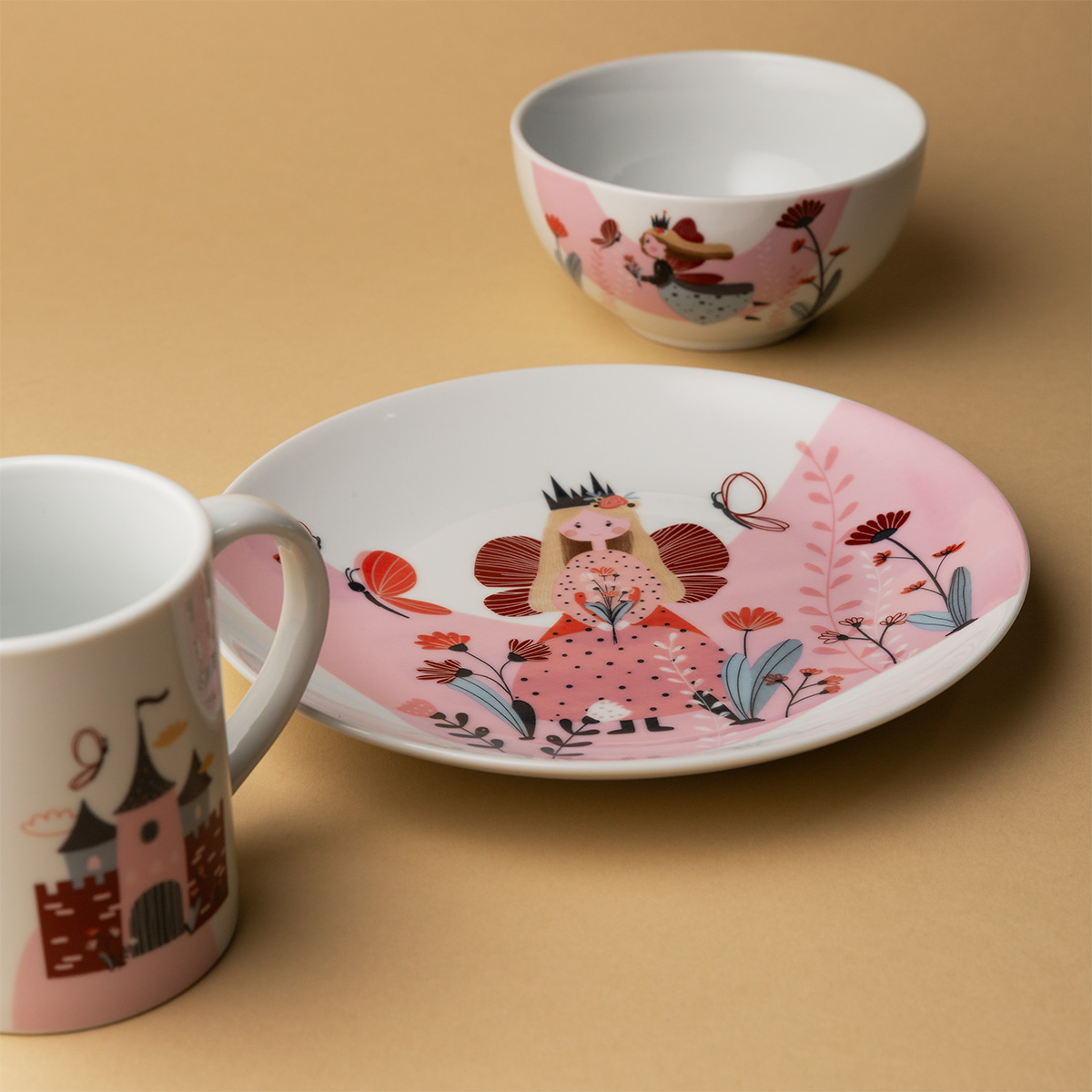 Set en porcelaine pour enfants Princess 3 pcs – KIDS WORLD