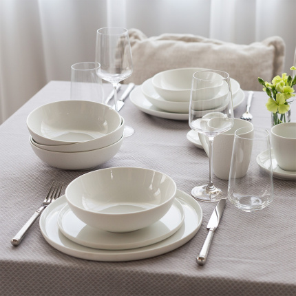 Set d'assiettes 12 pcs — Fine Dining White