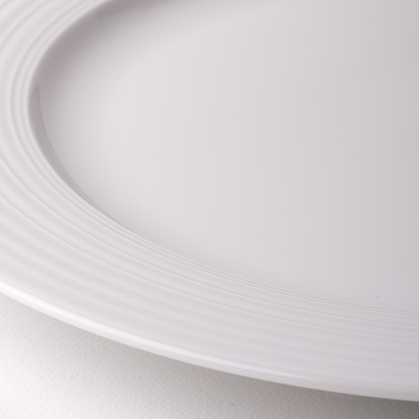 Assiette plate avec bord Deco 20,5 cm lot de 6 pcs – UNIVERS blanc