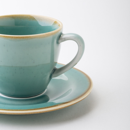 Soucoupe à café 15,5 cm - Gaya Sand turquoise
