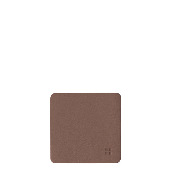 Dessous de verre carrés en PVC vieux rose 10x10 cm - Elements Ambiente