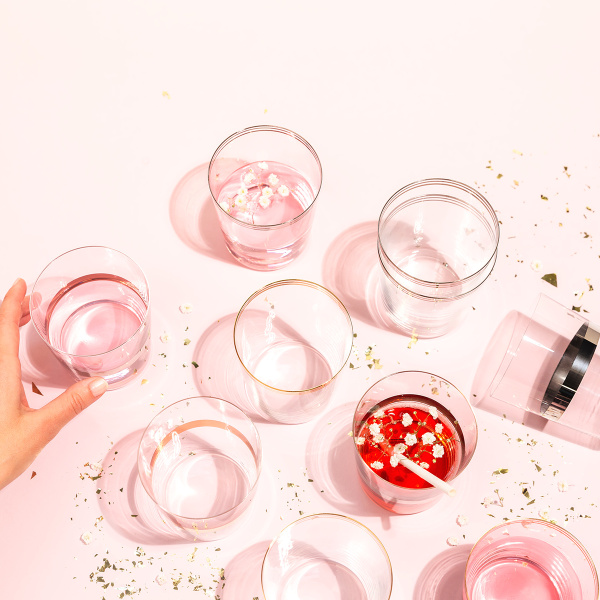Tumbler 440 ml avec bande dorées Set - 21st Century Verre Lunasol