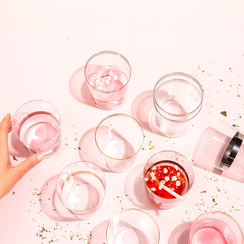 Tumbler 440 ml avec bande dorées Set - 21st Century Verre Lunasol