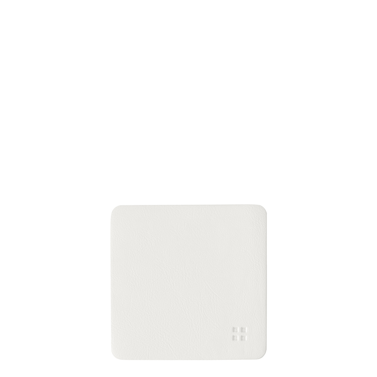 Dessous de verre carrés en PVC blanc 10x10 cm - Elements Ambiente