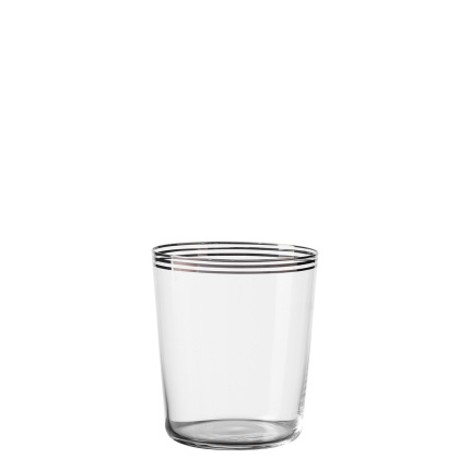Verres Tumbler à trois rayures couleur platine 440 ml set de 6 - 21st Century Glas