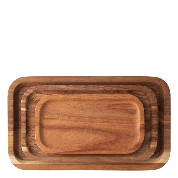 Plateau rectangulaire petit Agát 20 x 11 cm - FLOW Wooden