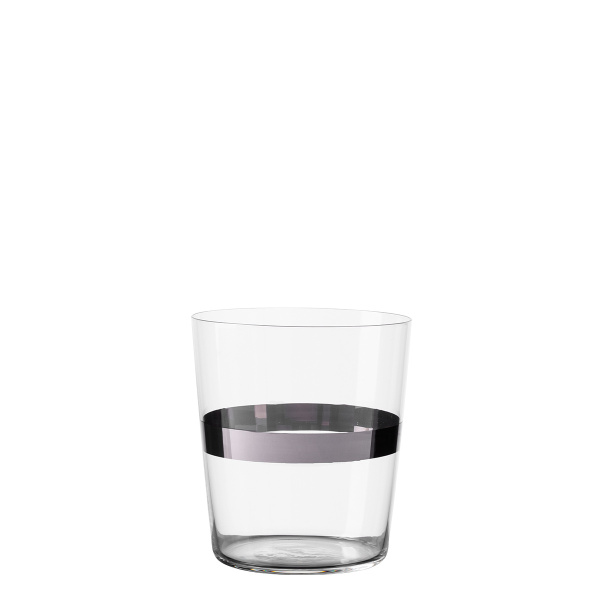 Verres Tumbler avec bande platine 440 ml lot de 6 - 21st Century Glas Lunasol META Glass