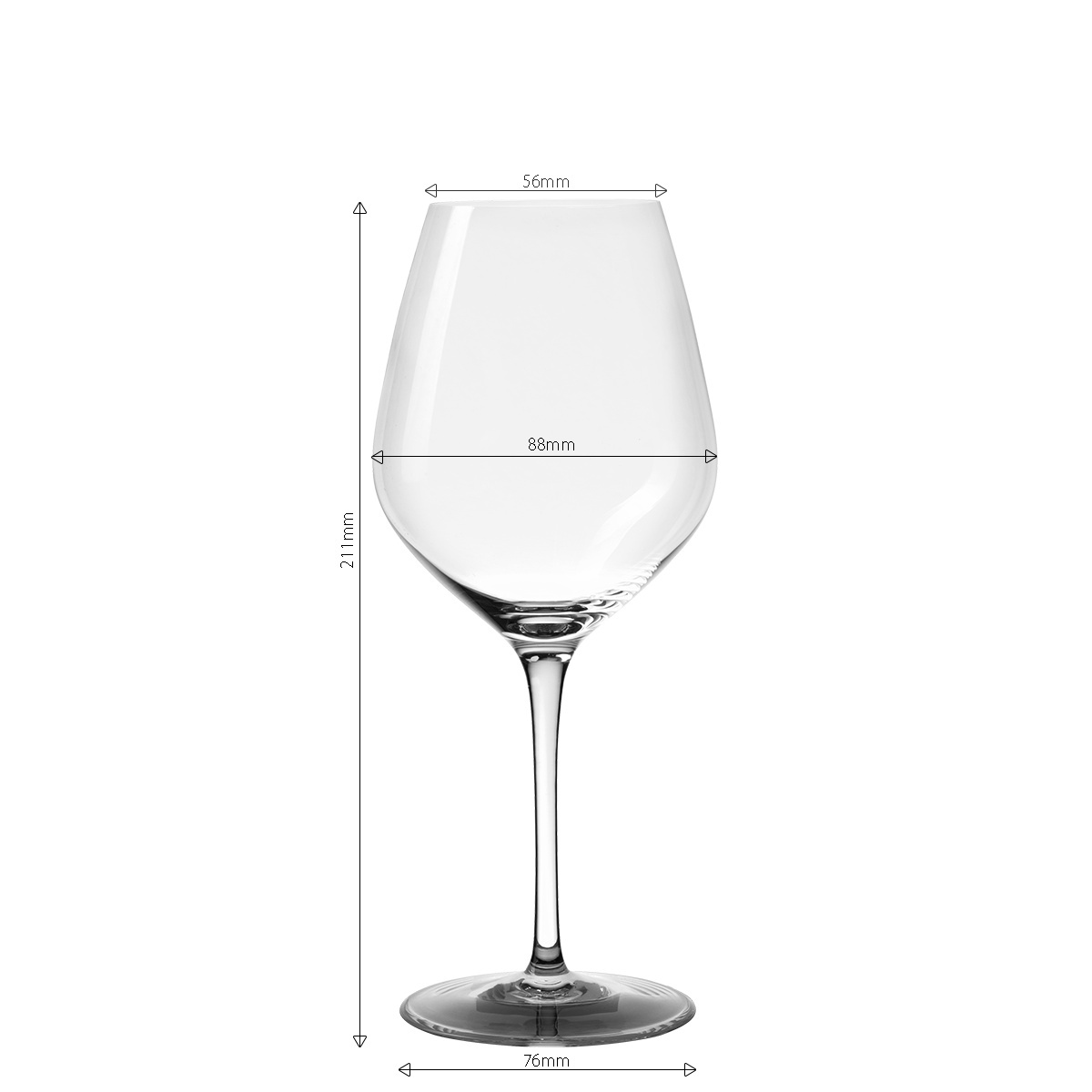 Verres à vin blanc 430 ml lot de 6 - Optima Glas Lunasol