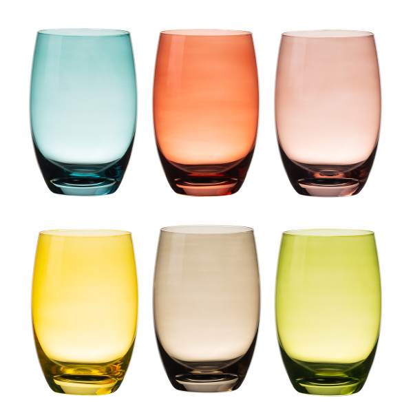 Verres Tumbler colorés 460 ml 6 pcs — Optima Glas Lunasol