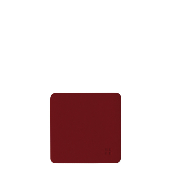 Dessous de verre carrés en PVC bordeaux 10x10 cm - Elements Ambiente