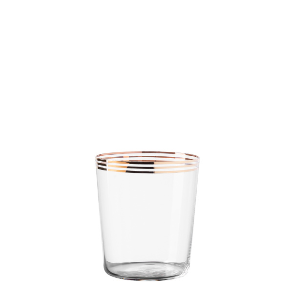 Verres Tumbler à trois bandes dorées 440 ml lot de 6 - 21st Century Glas