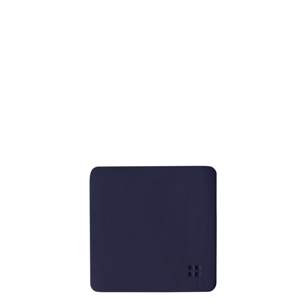 Dessous de verre carrés en PVC bleu 10x10 cm - Elements Ambiente