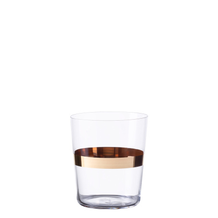 Verres Tumbler avec bande dorée 440 ml set de 6 - 21st Century Glas Lunasol META Glass