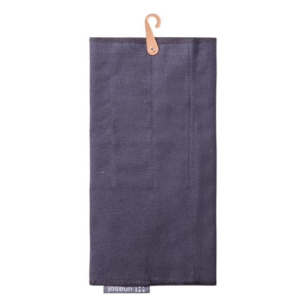 Stahlgraues Baumwoll-Etui zur Aufbewahrung von Besteck 52 x 26 cm - Basic Ambiente