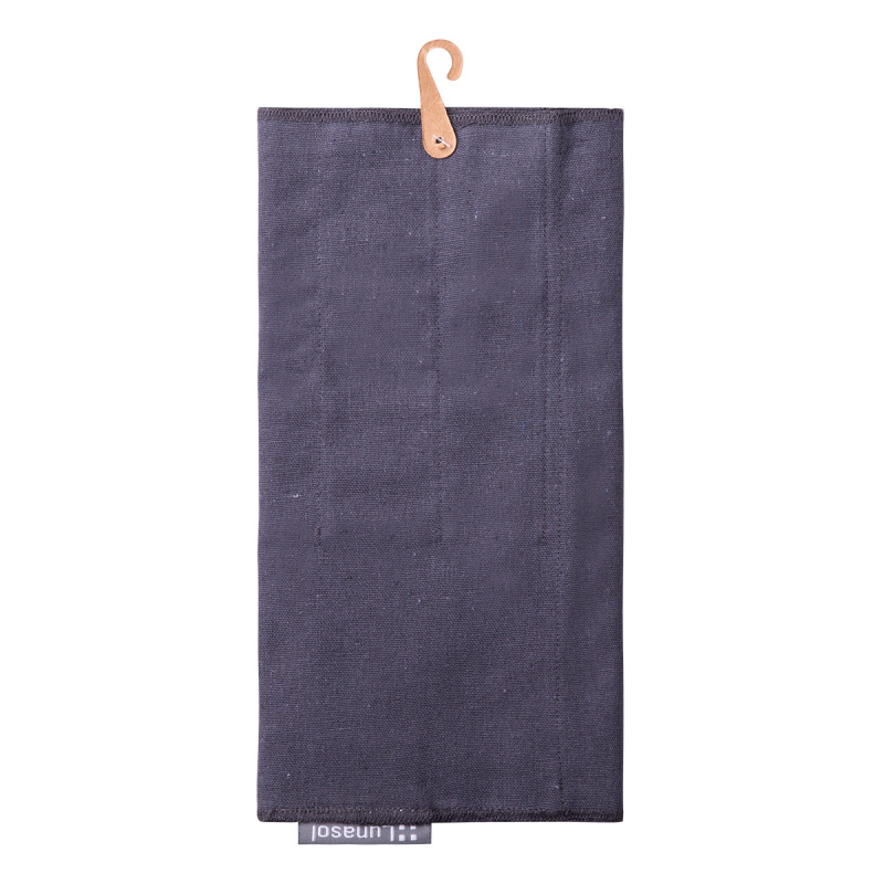 Stahlgraues Baumwoll-Etui zur Aufbewahrung von Besteck 52 x 26 cm - Basic Ambiente