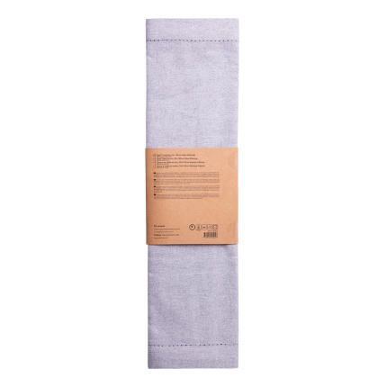 Chemin de table en coton gris clair 50 x 140 cm – Basic Ambiente