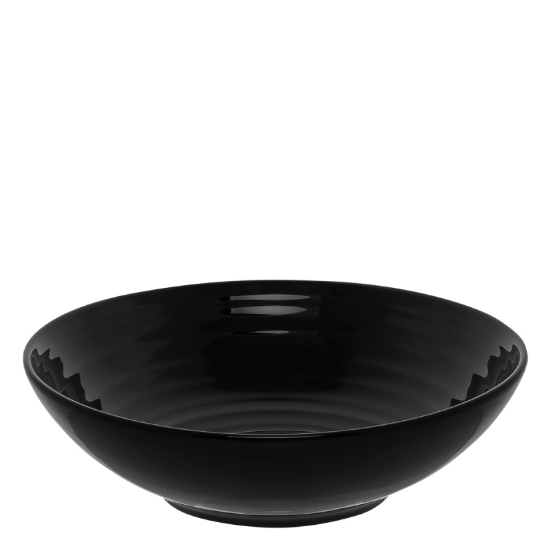 Assiette creuse Coupe Spiral noire 19,5 cm– Gaya