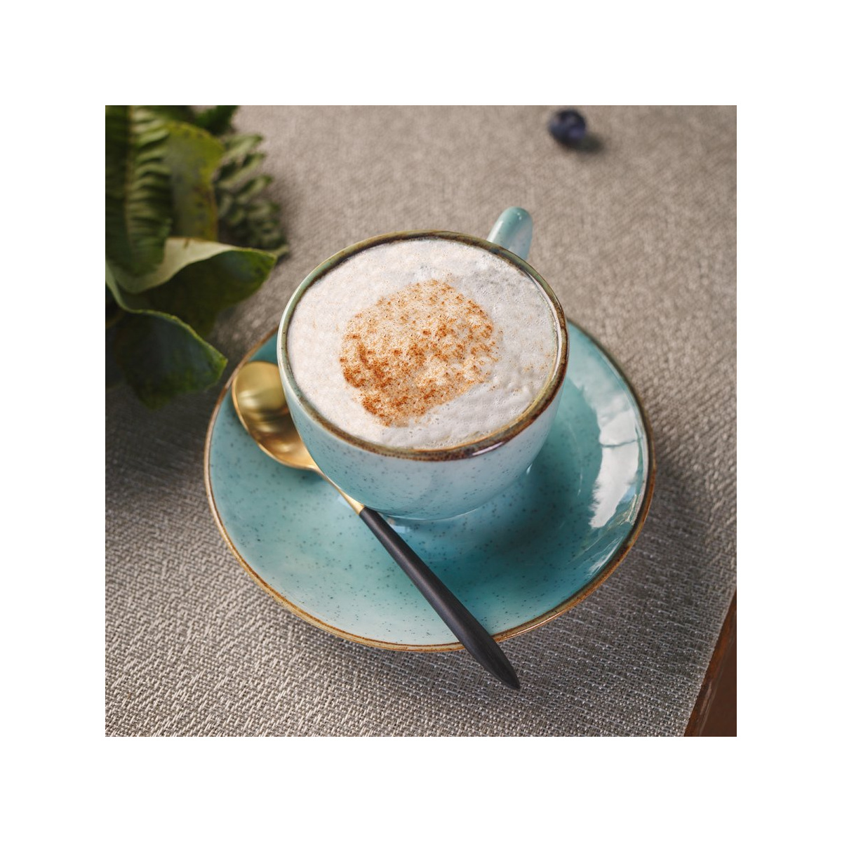 Sous-tasse à café - Gaya Sand turquoise Lunasol