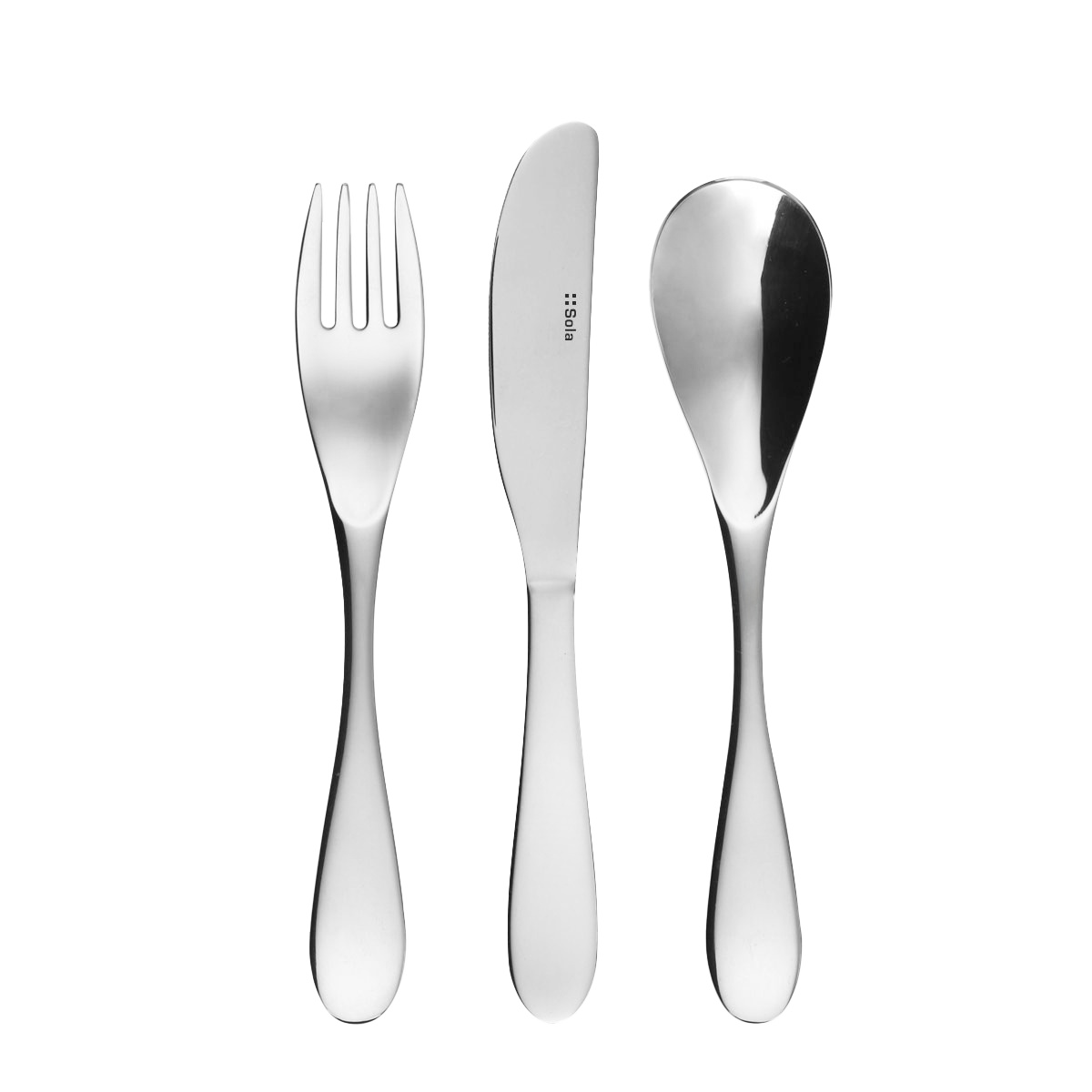 Set de couverts pour enfants 3 pcs – Basic Alpha