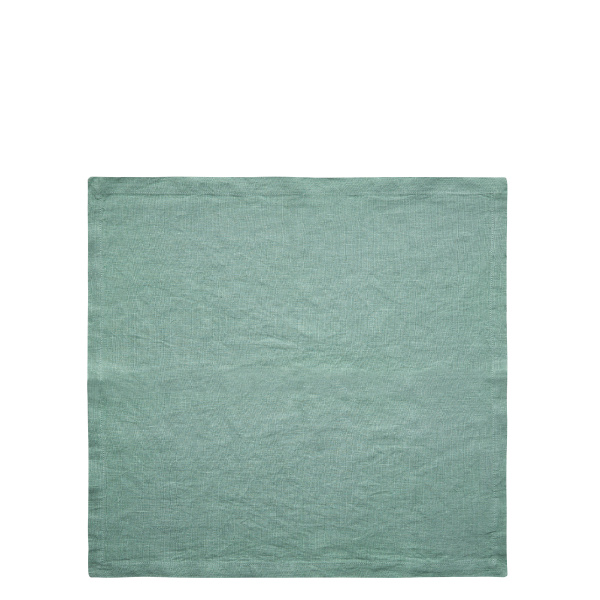 Serviettes en lin vert marin 50 x 50 cm 2 pcs - Gaya Ambiente