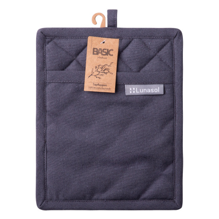 Gant de cuisine en coton gris acier 19 x 24 cm – Basic Ambiente