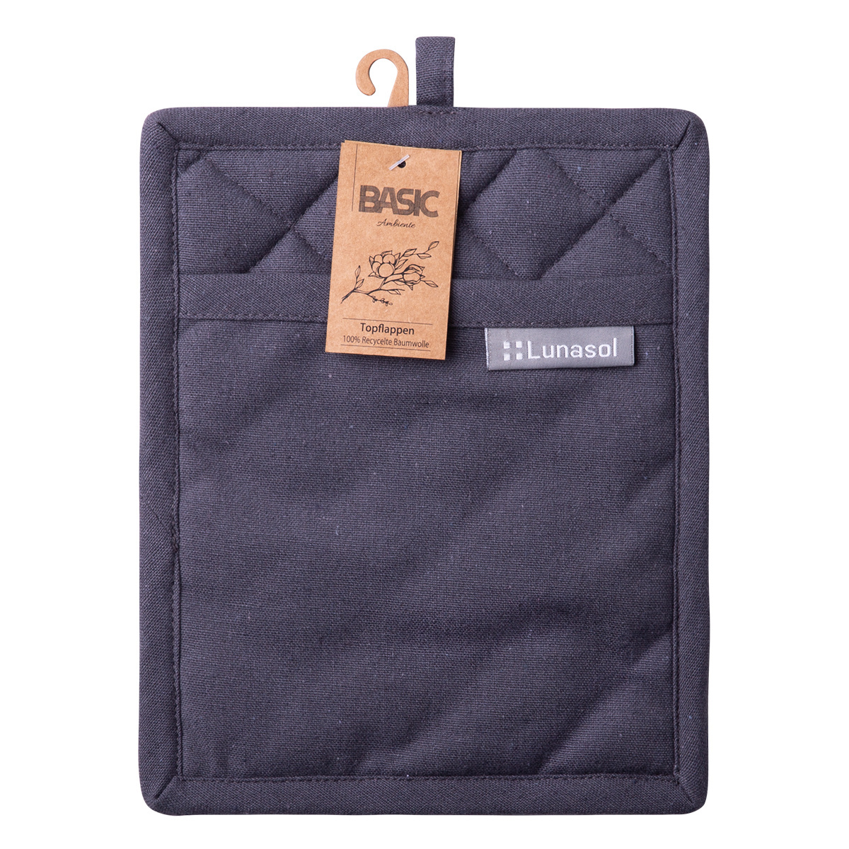 Gant de cuisine en coton gris acier 19 x 24 cm – Basic Ambiente