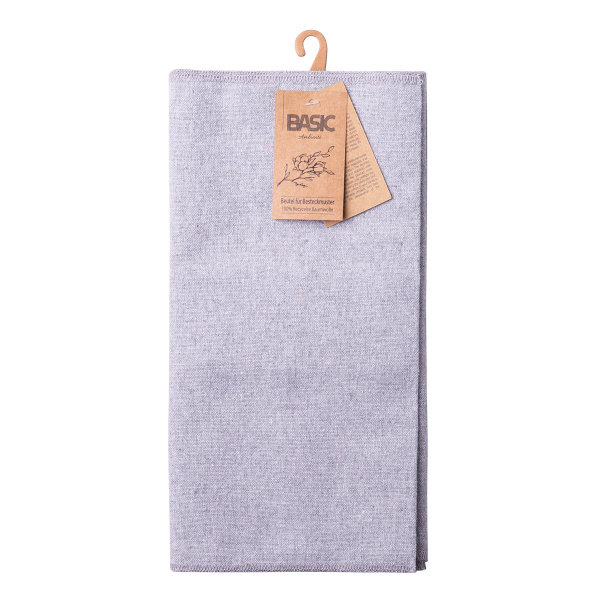 Hellgraues Baumwoll-Etui zur Aufbewahrung von Besteck 52 x 26 cm - Basic Ambiente